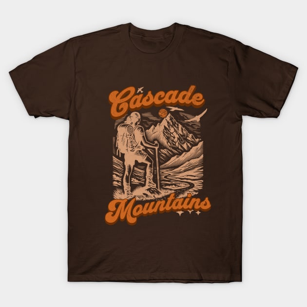 Cascade Mountains Graphic, North Cascades Hiking, Camping Lover Gift, Vacation Holiday Forest for him her woman T-Shirt by Snoe